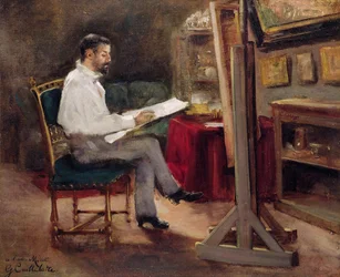 Der Künstler Morot in seinem Atelier, ca. 1874